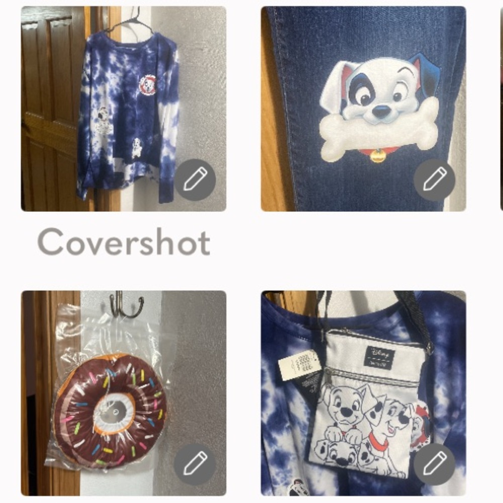1X Dalmatian tie-dye sweatshirt size 14 curvy jeans+🍩🐶🐱healer SzM